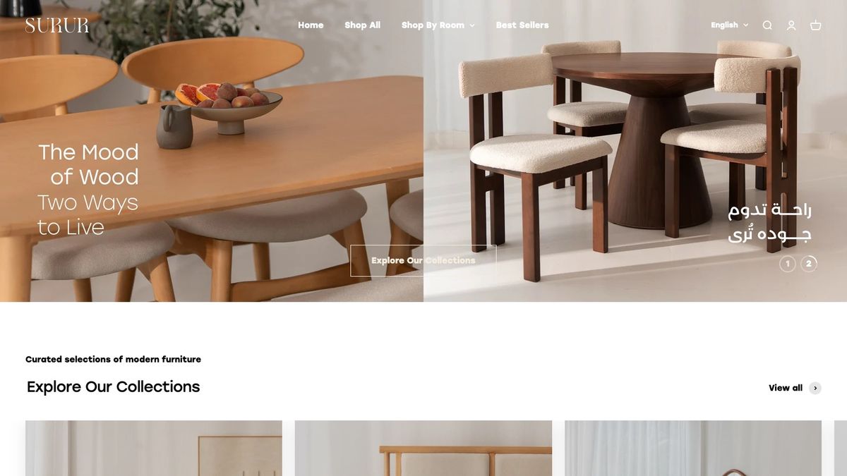 Surur website mockup